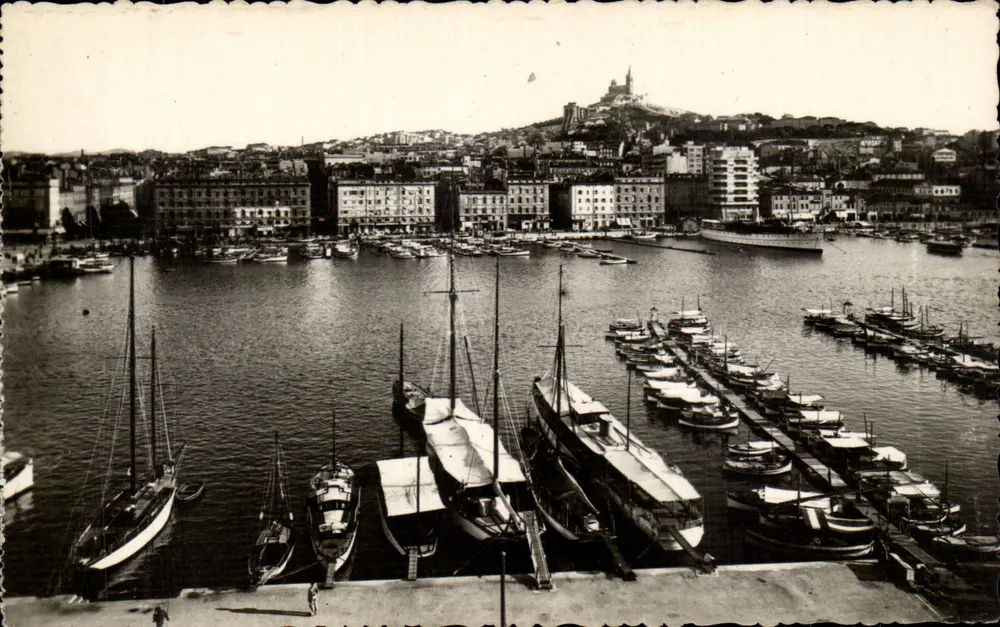 Der Hafen und Notre-Dame-de-la-Garde — Marseille — A. TADDY - Vorderseite