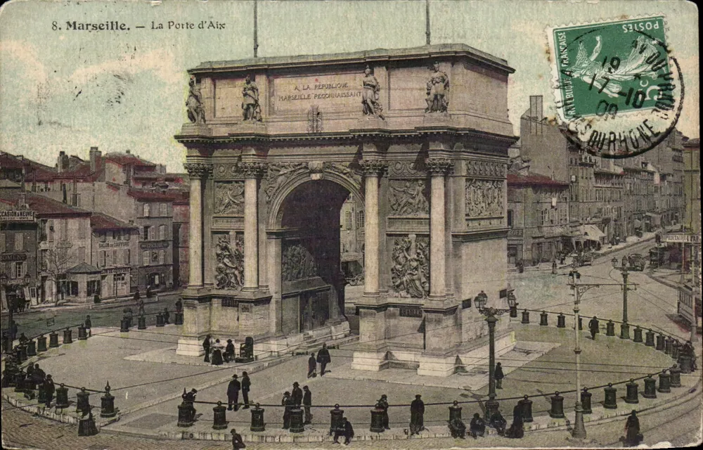 Marseille — A Porta de Aix — M. Olivier, editor (esc. Nadar) - Frente