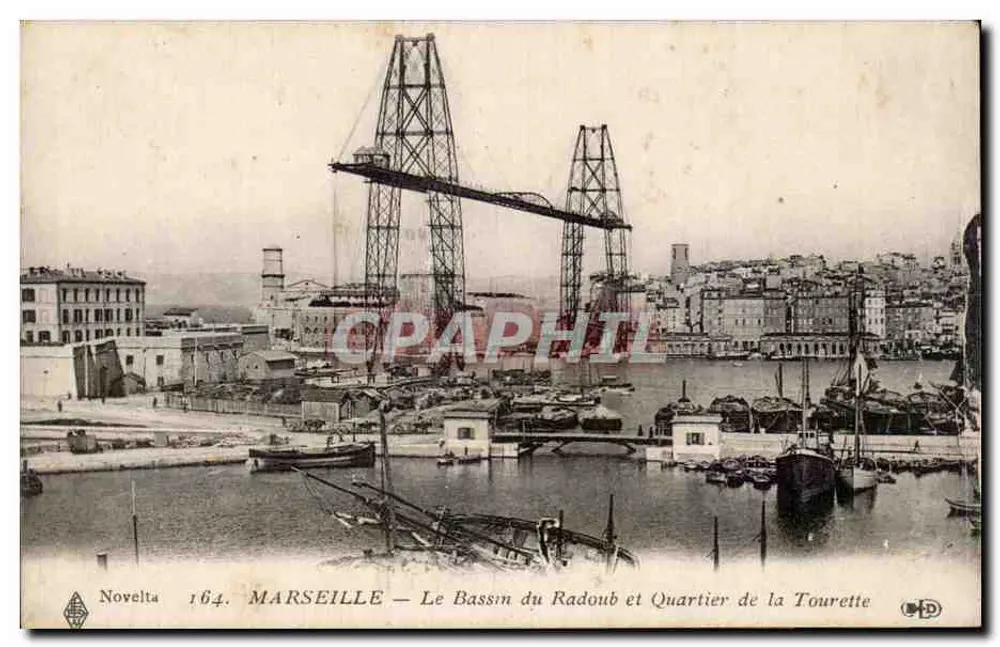 MARSEILLE — Der Radoub-Becken und der Viertel Tourette — Novelta 164 - Vorderseite