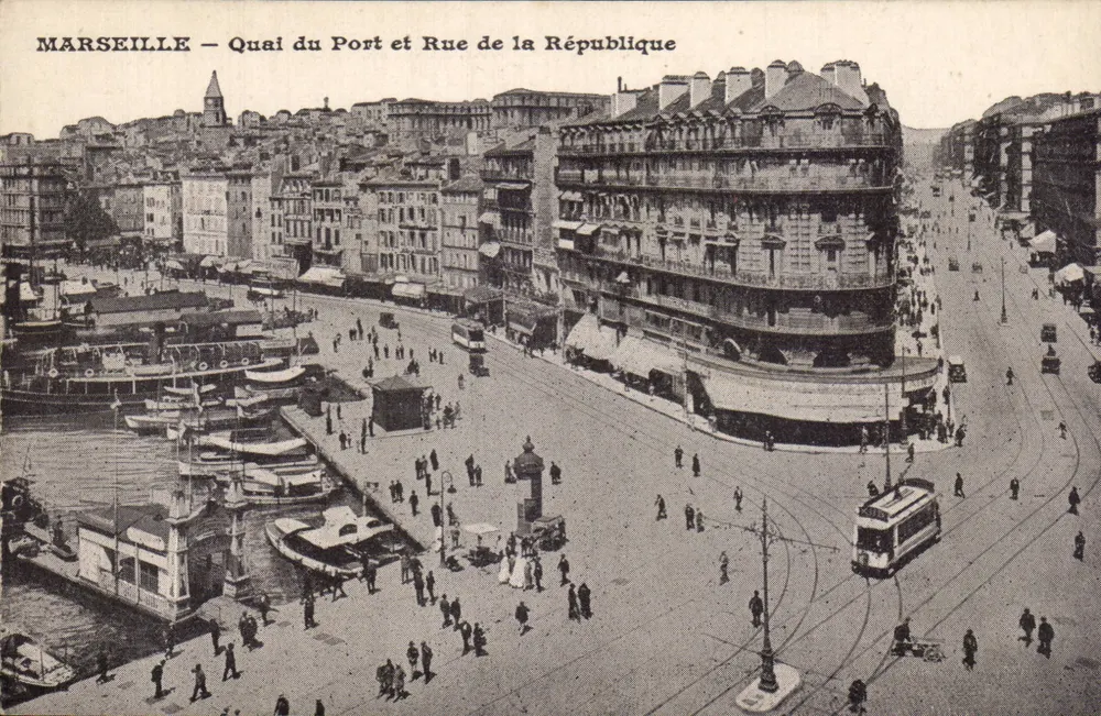 MARSEILLE — Quai du Port und Rue de la République — Verleger nicht sichtbar - Vorderseite