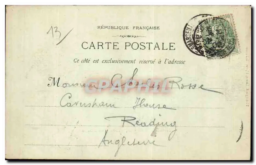 Marseille - 78 - A Place Castellane — Fototipia E. Lacour, 19, rue Thubaneau - Verso