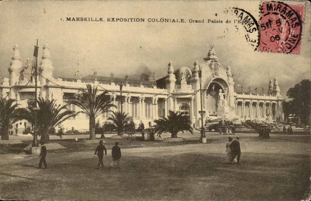 Marselha, Exposição Colonial. Grand Palais de l'Exportation — editor não identificado, n° de série 1 - Frente