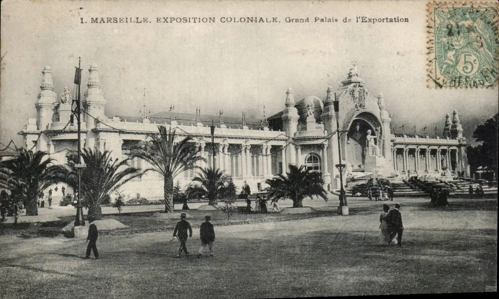 Marselha. Exposição Colonial. Grand Palais de l'Exportation — Editor não identificado, n° de série 1 - Frente