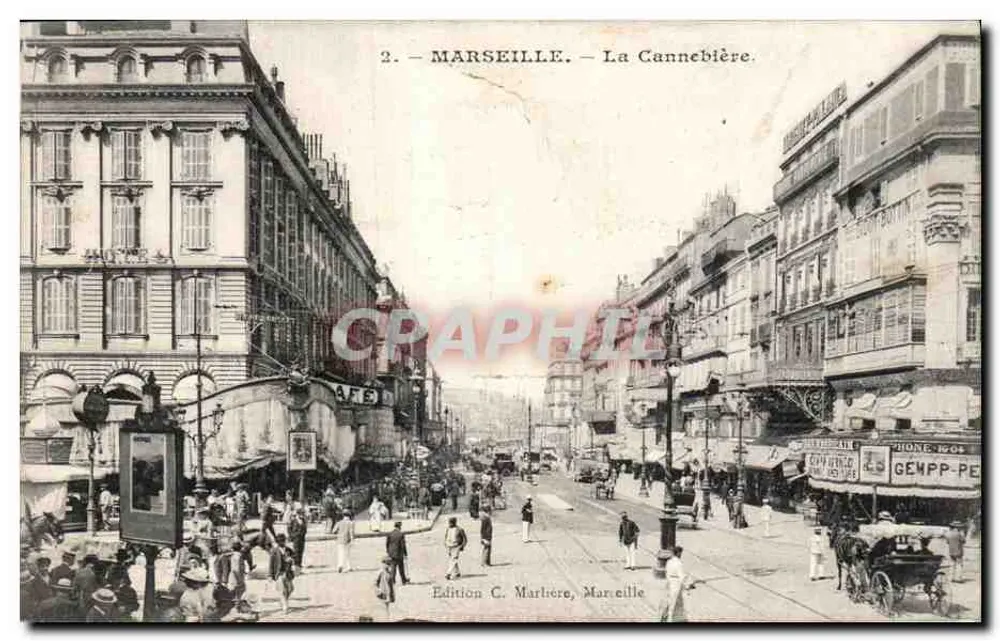 Marseille — La Cannebière — Edição C. Marlière - Frente