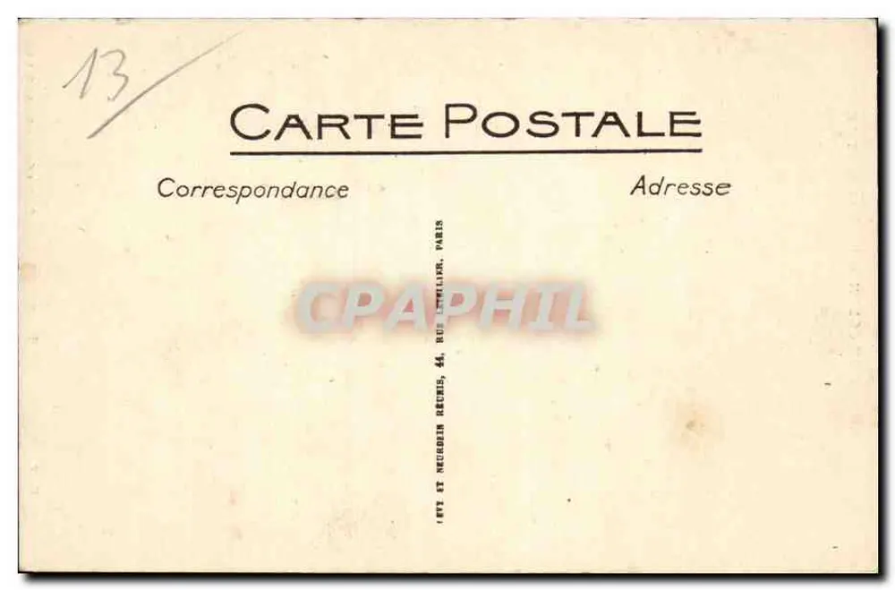 Exposição Colonial de Marselha — Pavilhão da Indochina, Torre da África Ocidental — Editor: Imp. e Neucodin Recuis, 44 rua Littellier, Paris - Verso