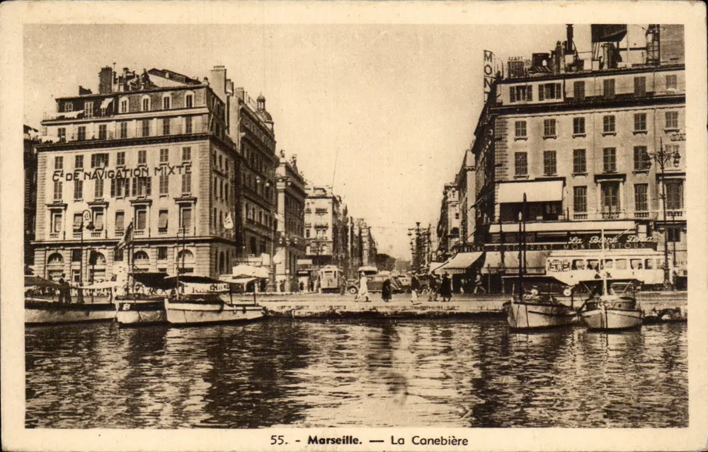 Marsiglia — La Canebière — 55. — Editore : Monnier - Recto