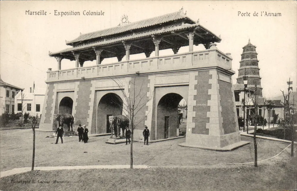 Marseille - Kolonialausstellung - Porte de l'Annam — Phototypie & Lacour, Marseille - Vorderseite