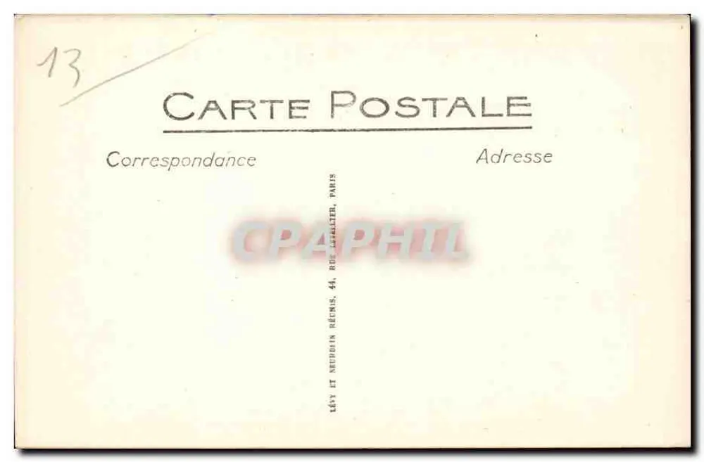Exposição Colonial de Marselha — África Ocidental — A Torre — LL. — N° 47 - Verso
