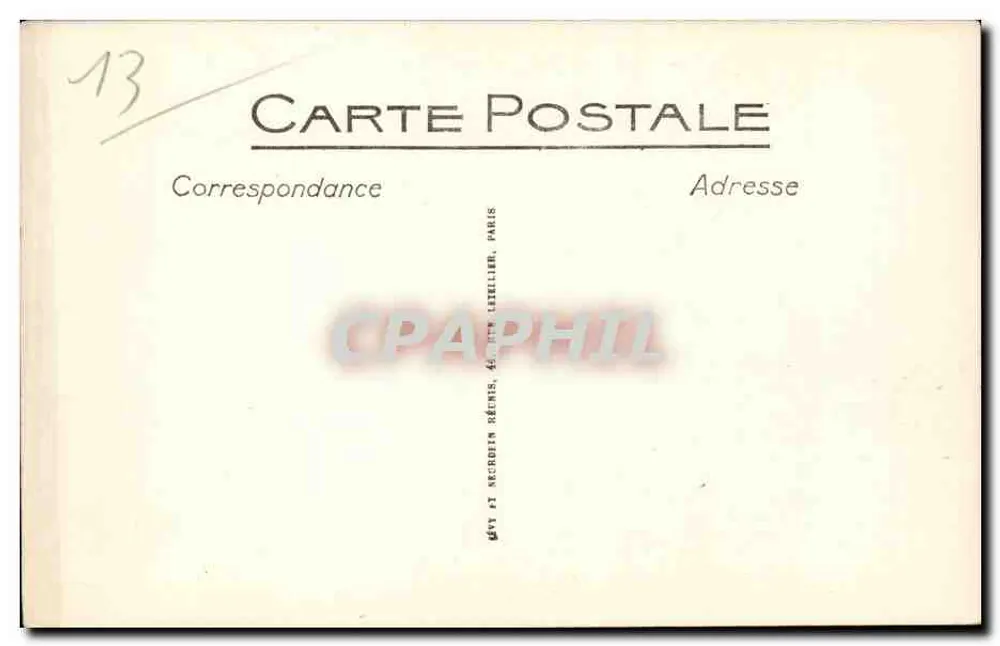 Kolonialausstellung in Marseille — Palast von Marseille und Provence — LL. Nr. 79 - Rückseite