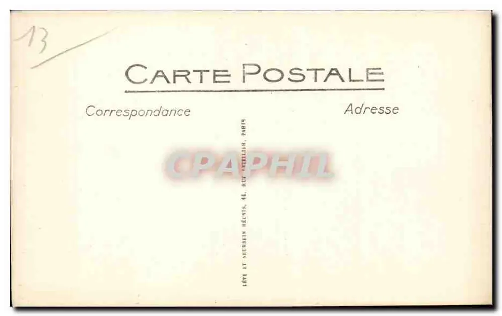 O Castelo d'Água — Exposição Colonial de Marselha — LL. - Verso
