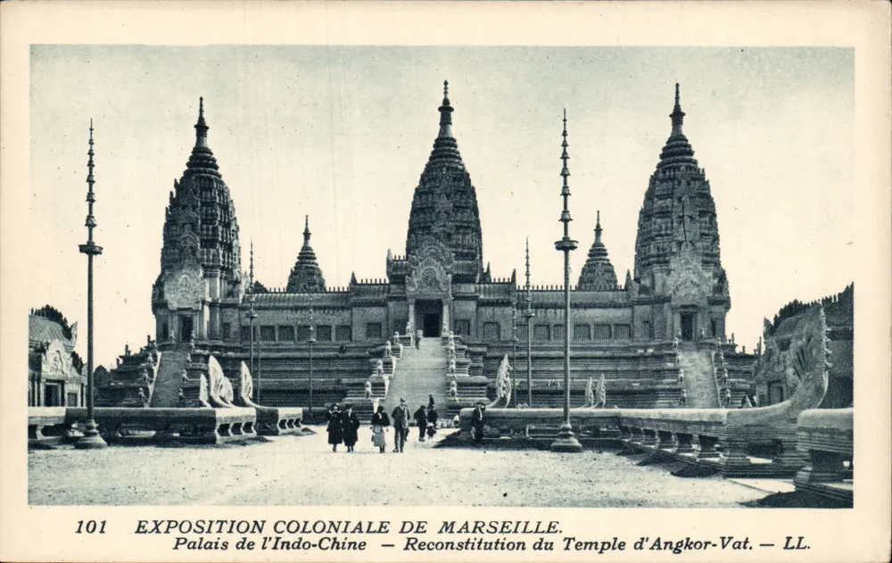 Palácio da Índia-Chinesa — Reconstrução do Templo de Angkor-Vat — LL. — Exposição Colonial de Marselha - Frente