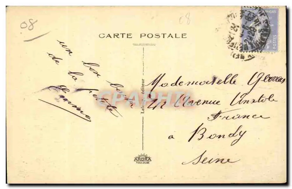 Charleville — Die Meuse und Quai du Sépulcre — Verlag Lacroix, Toulouse - Rückseite