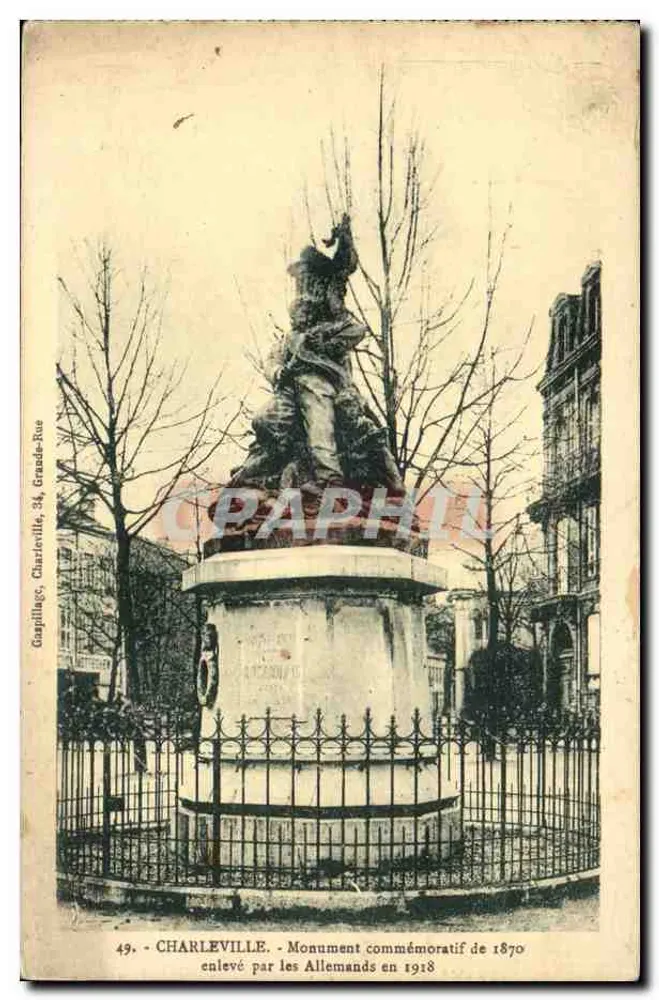 चार्लविल - 1870 के स्मारक, 1918 में जर्मनों द्वारा बनाया गया - आगे