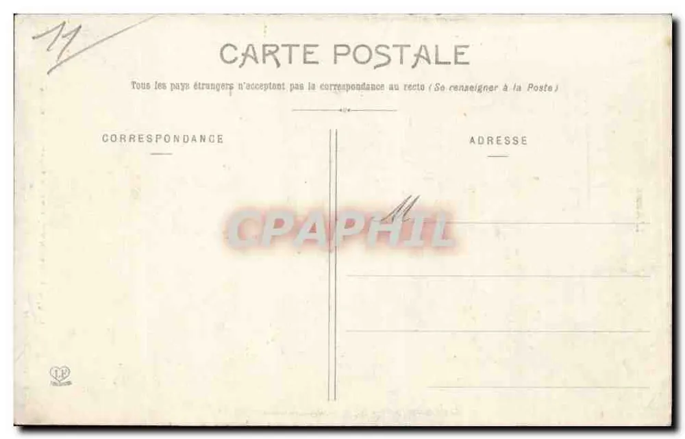 Estátua Gambetta — Narbonne — E. Prunot, série 534 - Verso