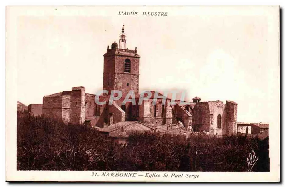 NARBONNE — Iglesia de San Pablo-Sergio — L'Aude Ilustrada - Anverso
