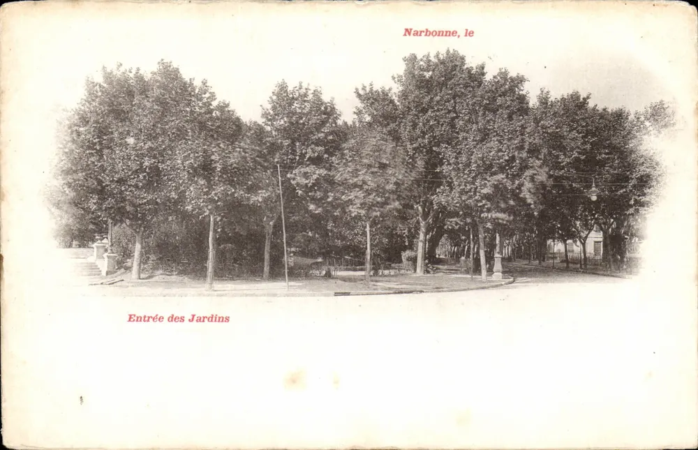 Narbonne, o — Entrada dos Jardins — editor não identificado, número de série não visível - Frente