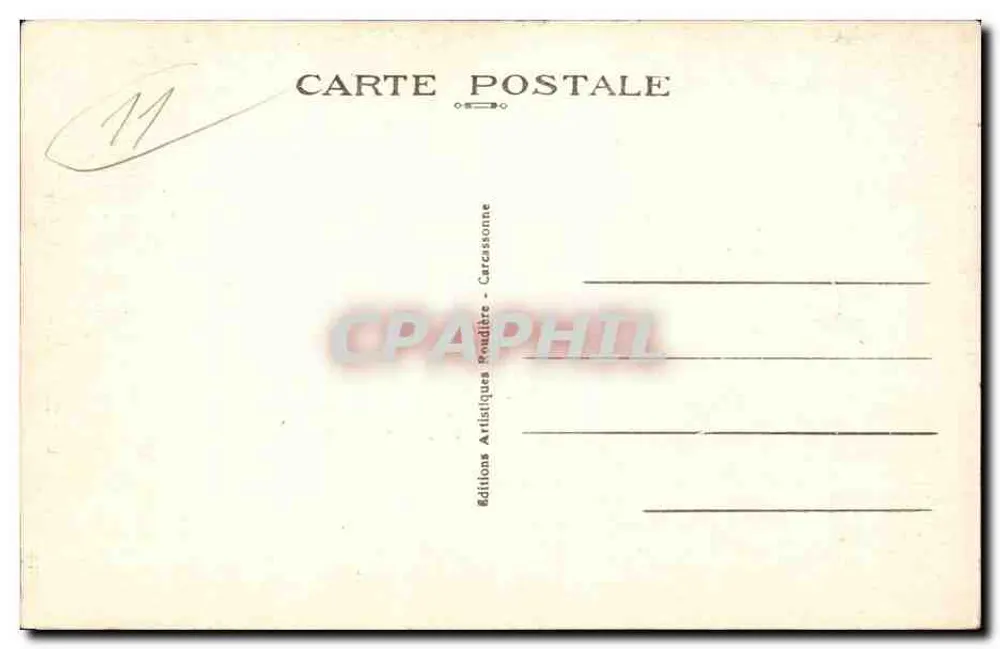 Carcassonne — O Palácio de Justiça — Éditions Artistiques Roudière - Verso