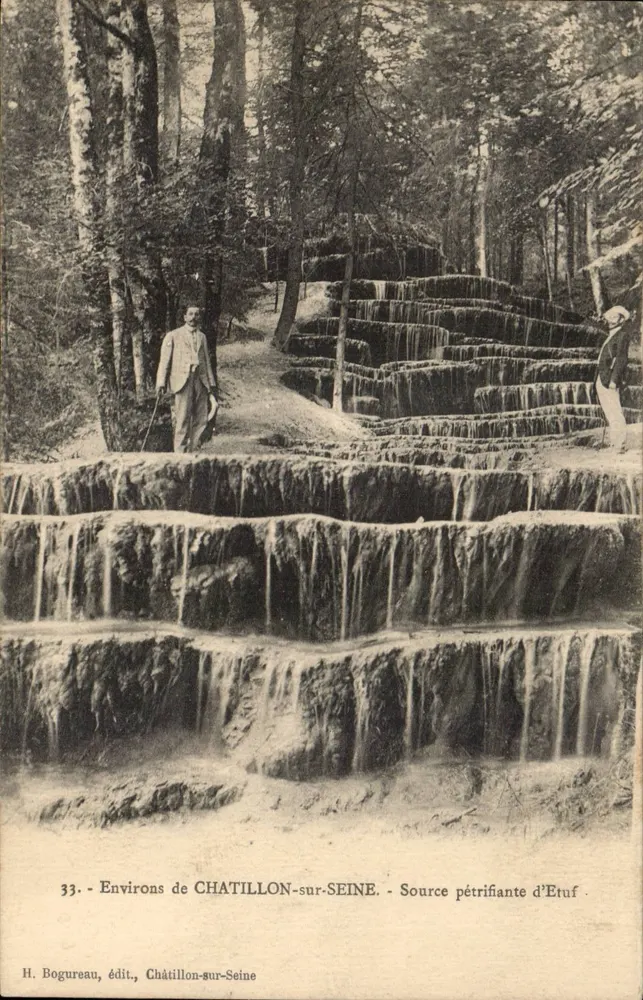 Environs de CHATILLON-sur-SEINE — Fonte petrificante d'Etuf — H. Bogureau, editor, Châtillon-sur-Seine, n°33 - Frente