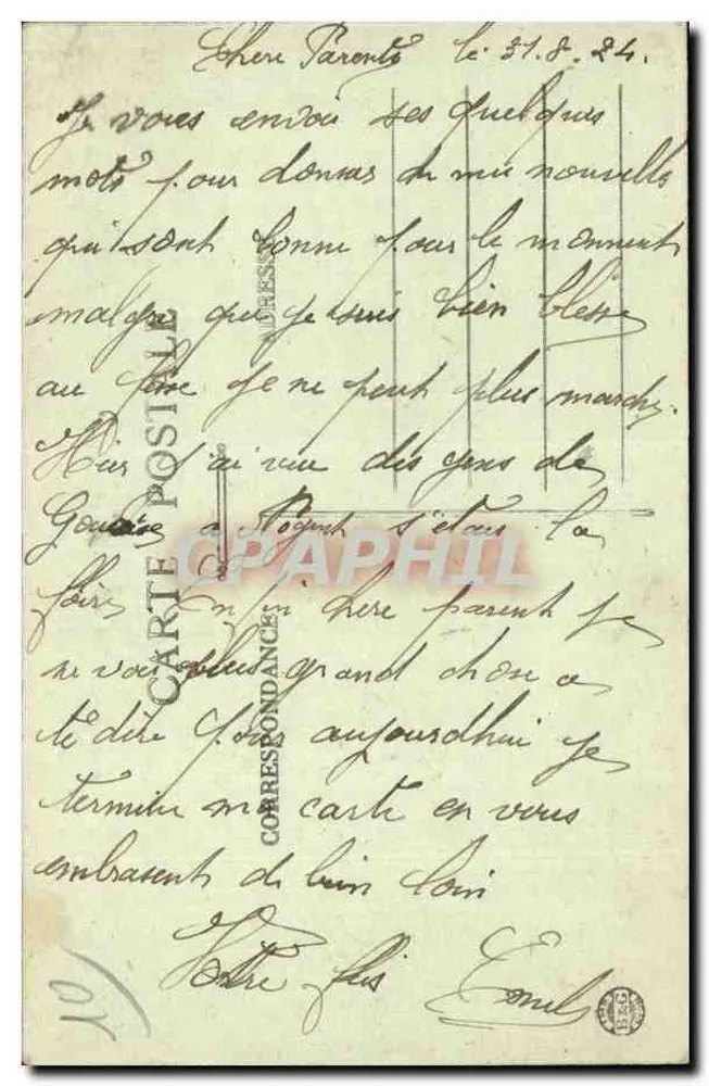 MÉRY-sur-SEINE (Aube) — O Molino, visto de trás — Coleção P. Martin, bur. - Verso