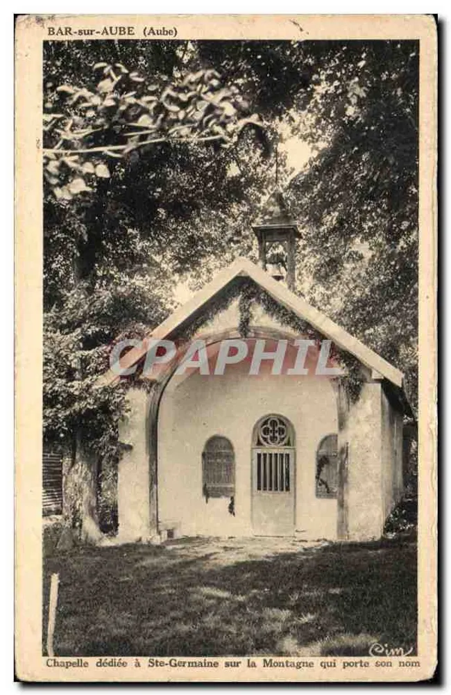 Bar-sur-Aube (Aube) — Capela dedicada a Santa Germaine na Montanha — editor Cim - Frente