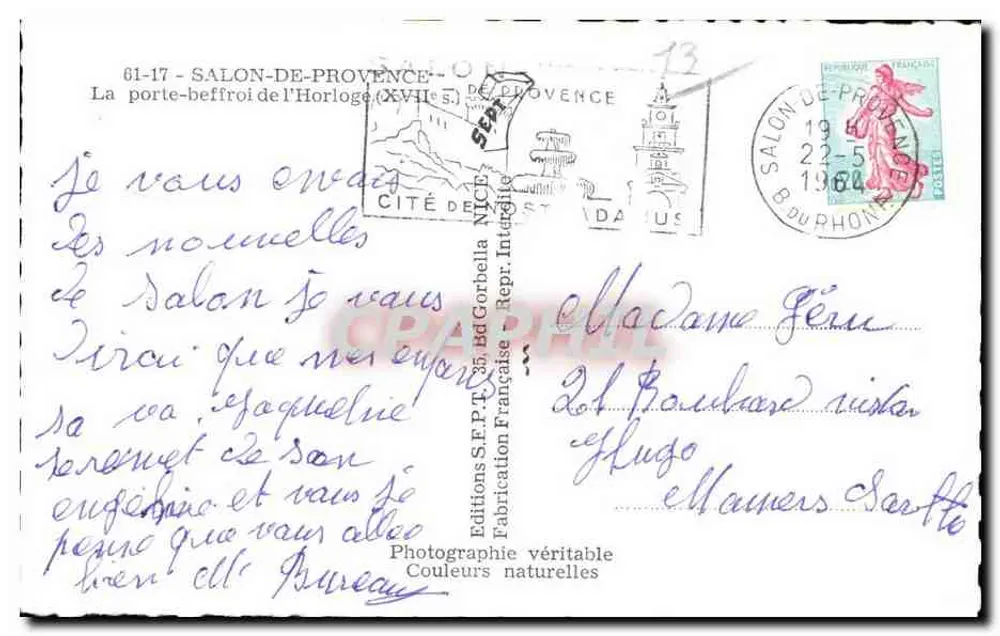 Turmportal — Salon-de-Provence — Editions S.F.P.T. - Rückseite
