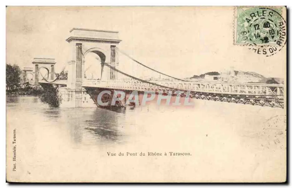 Vista do Ponte do Ródano em Tarascon — Fot. Blanolin, Tarascon - Frente