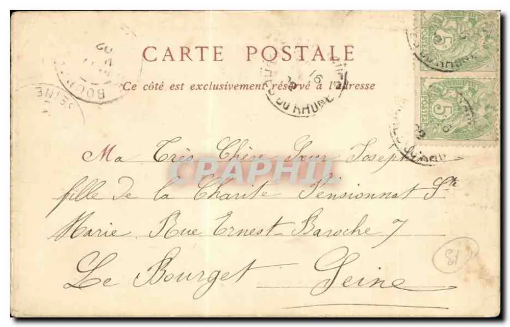 Martigues — L'Hôpital des Marins — Asile Ph. Jourde, für alte Seefahrer. - Rückseite