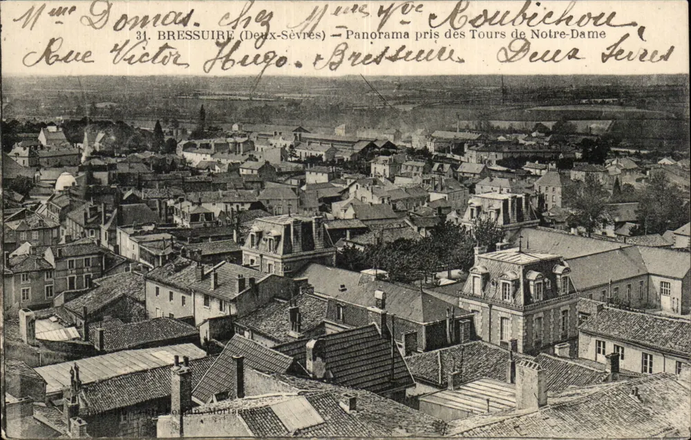 Bressuire (Deux-Sèvres) — Panorama aus den Türmen der Notre-Dame — Verleger: J. Montagne, n°31 - Vorderseite
