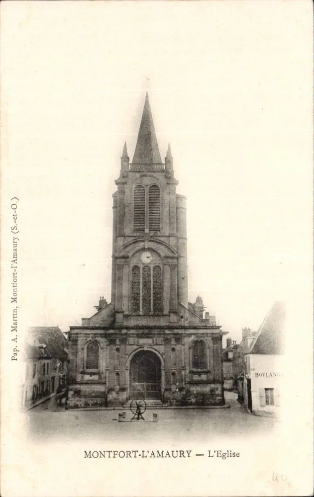 Montfort-l'Amaury — La Chiesa — Pap. A. Martin, Montfort-l'Amaury (S.-et-O.) - Recto