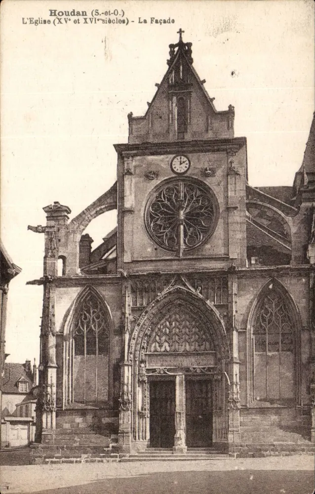 Houdan (S.-et-O.) — A Igreja (séculos XV e XVI) — A Fachada - Frente