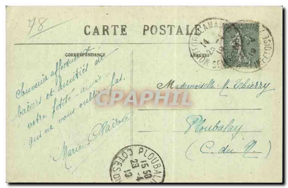 Montfort-l'Amaury (S.&O.) — Vista Geral — Nas Ruínas de Montfort-l'Amaury — Editor J. Warrant - Verso