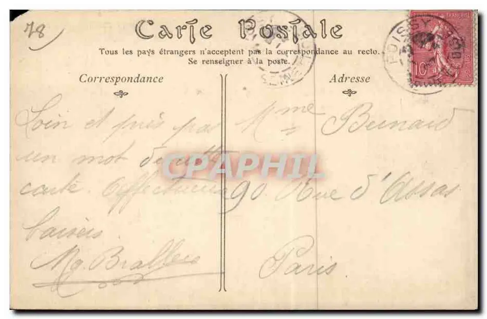 Poissy — De Brug van Migneaux — Anoniem uitgever, n° 60 - Achterkant