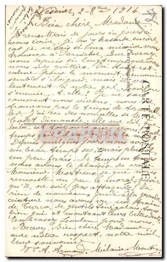 SINET - Pequenos rios perto da estrada de Croissy — editor não identificado, número de série não visível - Verso