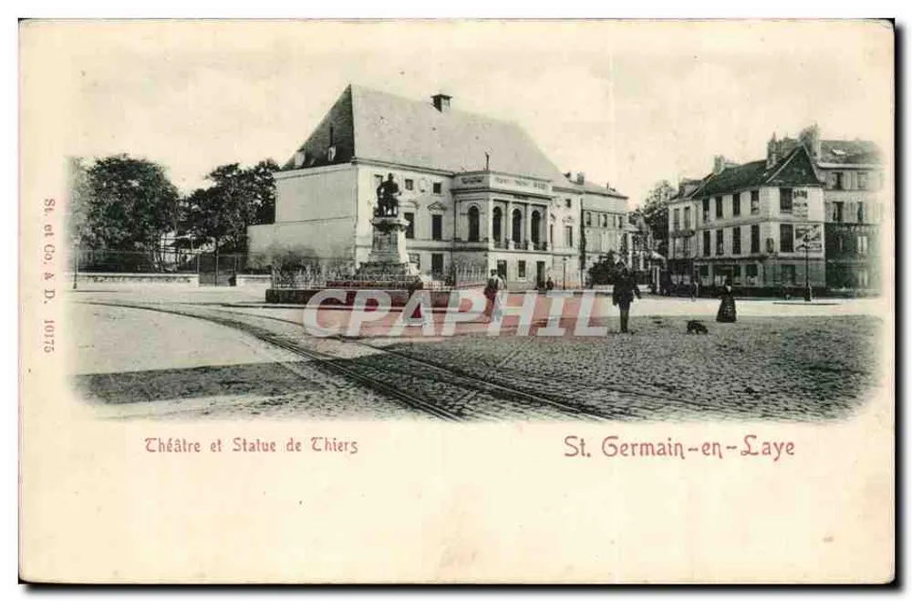 Teatro e Estátua de Thiers — St. Germain-en-Laye — St. et Co. & D. 19173 - Frente