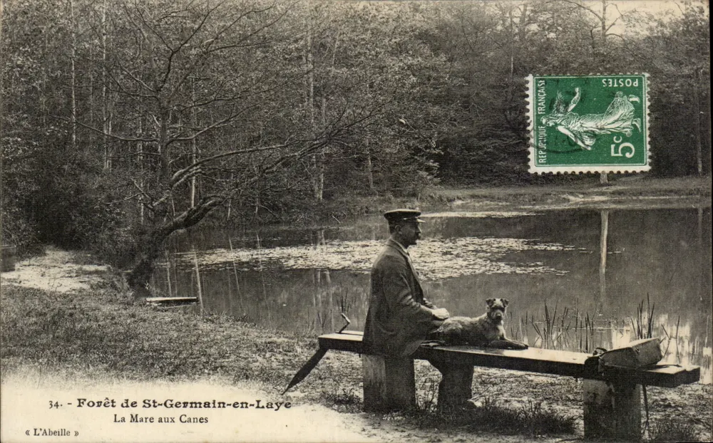 Wald von St-Germain-en-Laye — La Mare aux Canes — « L’Abeille » — unbekannter Verlag, Nr. 34 - Vorderseite