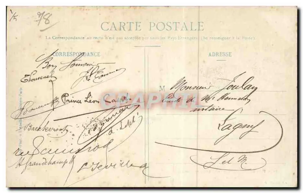 Wald von St-Germain-en-Laye — La Mare aux Canes — « L’Abeille » — unbekannter Verlag, Nr. 34 - Rückseite
