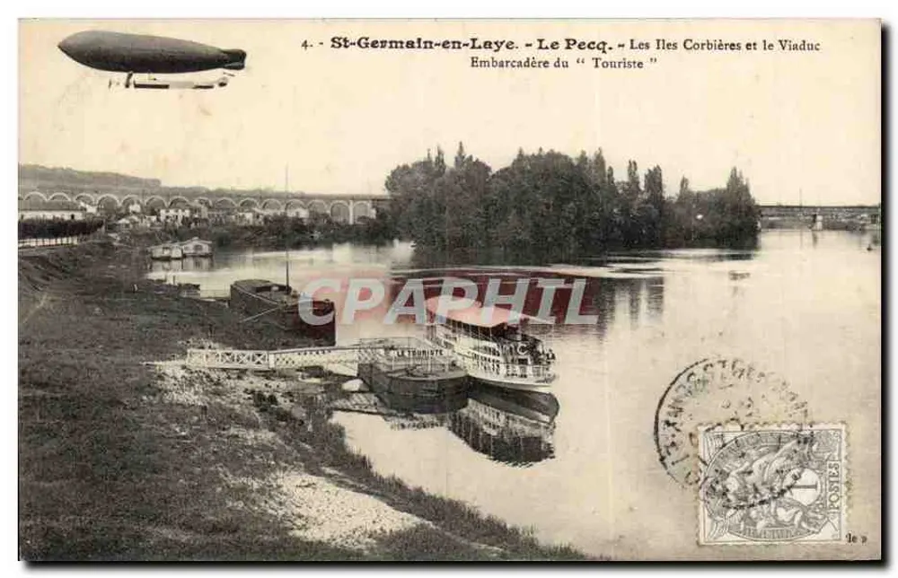 St-Germain-en-Laye - Le Pecq - Les Îles Corbières und der Viaduc des "Touristen" - Vorderseite