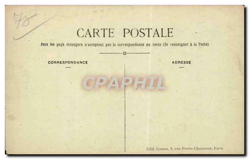 MANTES-la-JOLIE — Panorama vom Notre-Dame (Westen) — C M - Rückseite