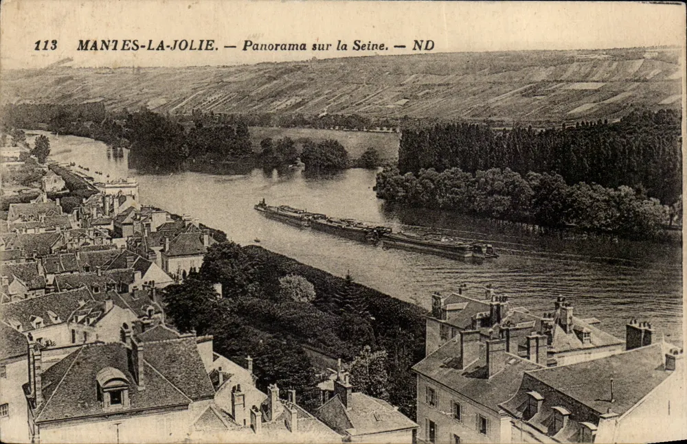 MANTES-LA-JOLIE — Panorama über die Seine — ND - Vorderseite