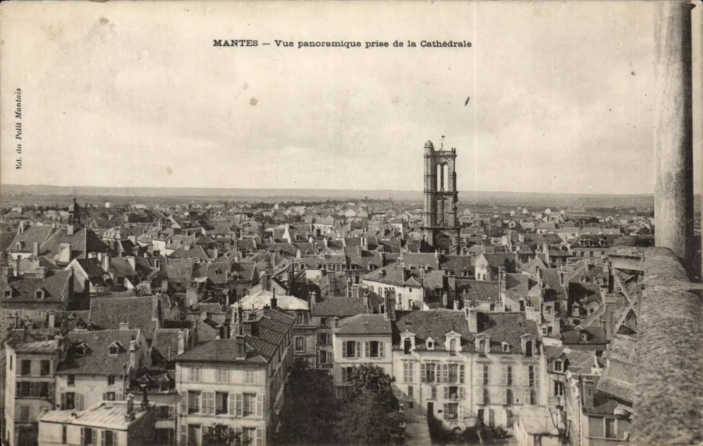MANTES — Panoramablick vom Dom aus — Ed. du Petit Manbois - Vorderseite