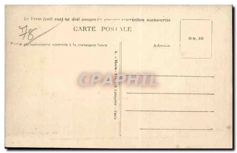 Pontchartrain (S.-et-O.) — Ein Eckbereich des Parks des Schlosses Pontchartrain — Édit. Jaques, Toulouse - Rückseite