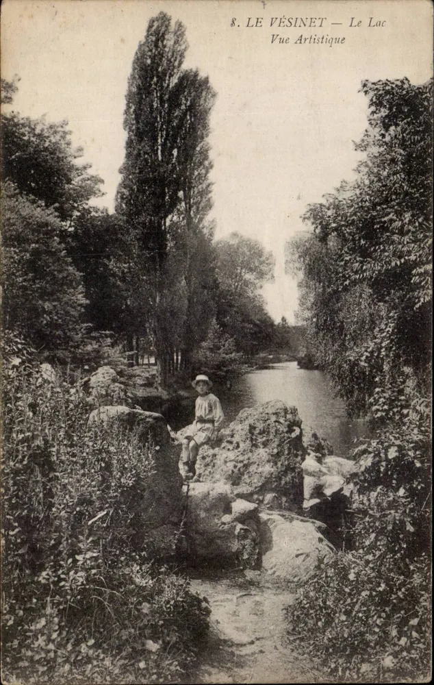 Le Vésinet — Der See — Künstlerische Ansicht — Imp. Ph. T. Abellé - Vorderseite