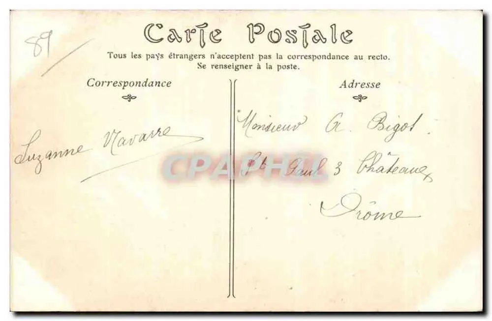 Auxerre — A Igreja de São Germain — TOULOT, editor - Verso
