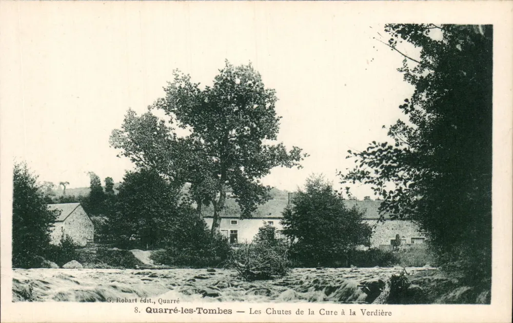 Quarré-les-Tombes — Die Wasserfälle der Cure bei la Verdière — Verlag G. Robart, Quarré-les-Tombes - Vorderseite