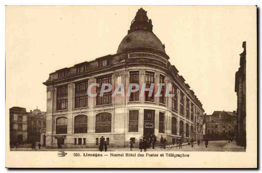 Limeçes — Neues Post- und Telegraphenamt — Nr. 255 - Vorderseite