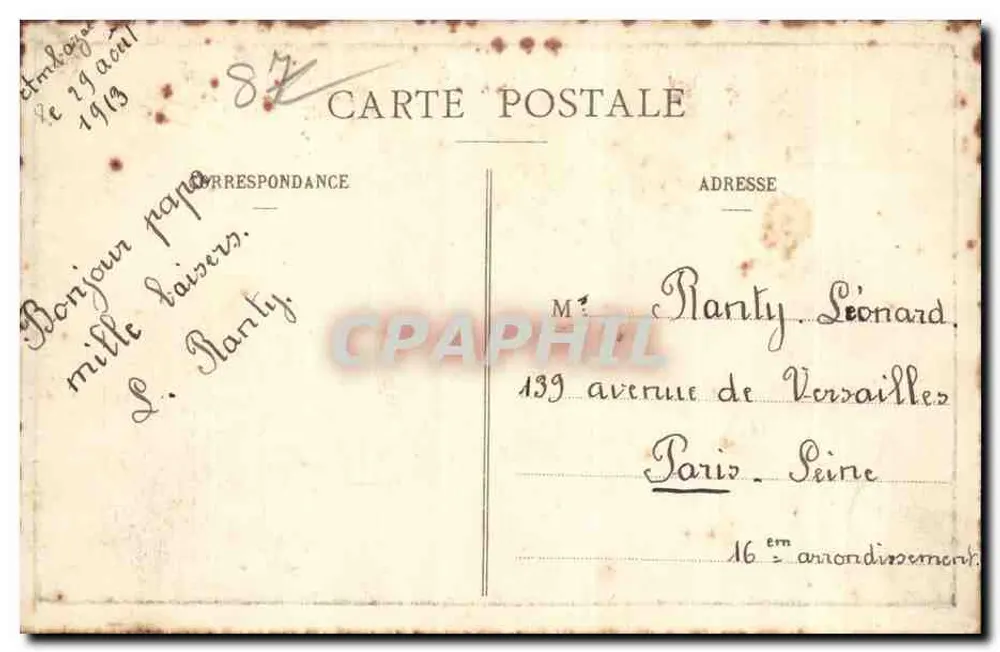 Tal der Vienne im Winter — Ausgabe des « Courrier du Centre », Limoges — Nr. 332 - Rückseite