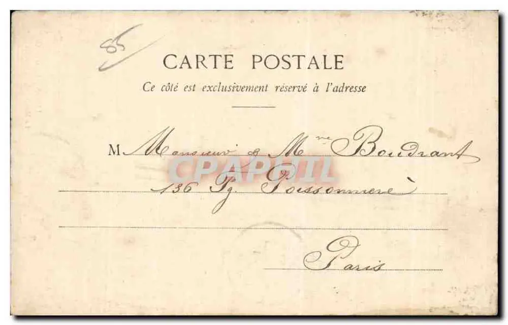Hausmädchen mit Korb — Les Sables-d'Olonne — unbekannter Verlag, Nr. 19 der Sammlung G. L. D. de Nantes - Rückseite