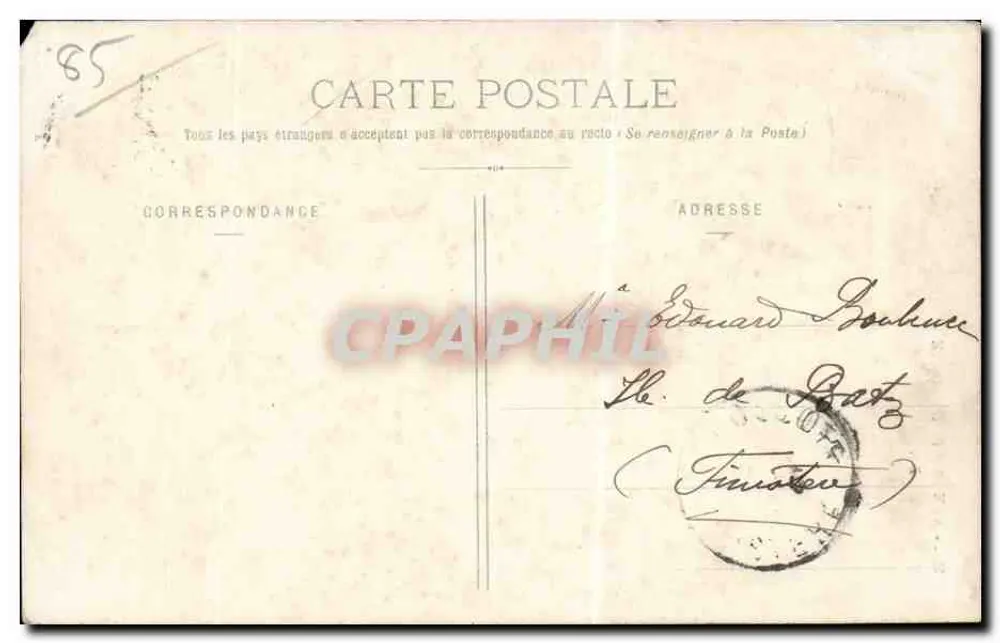 Duas jovens mulheres nos Sables-d'Olonne — editor A. Duelos, Nantes, n° 824 - Verso