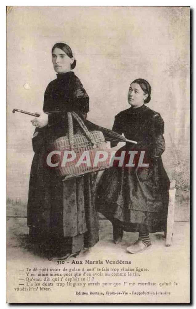 Zwei Frauen — In den Marais Vendéens — Edition Boutain, Croix-de-Vie - Vorderseite