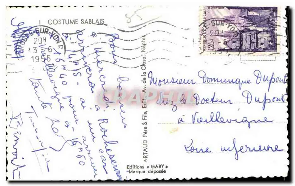 Frau im Sablais-Kostüm — Verlag Gaby, n°1 - Rückseite